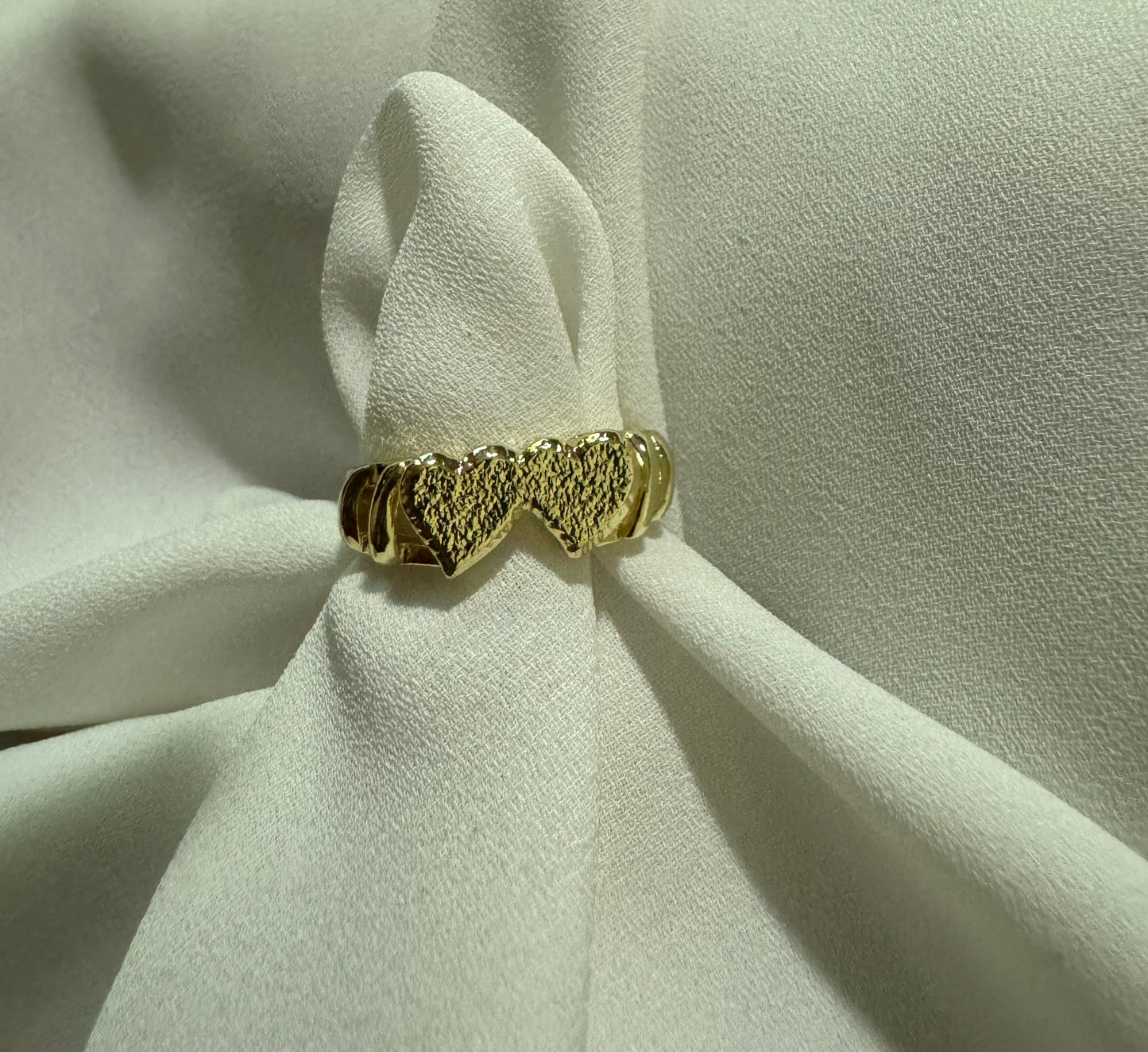 Double heart ring