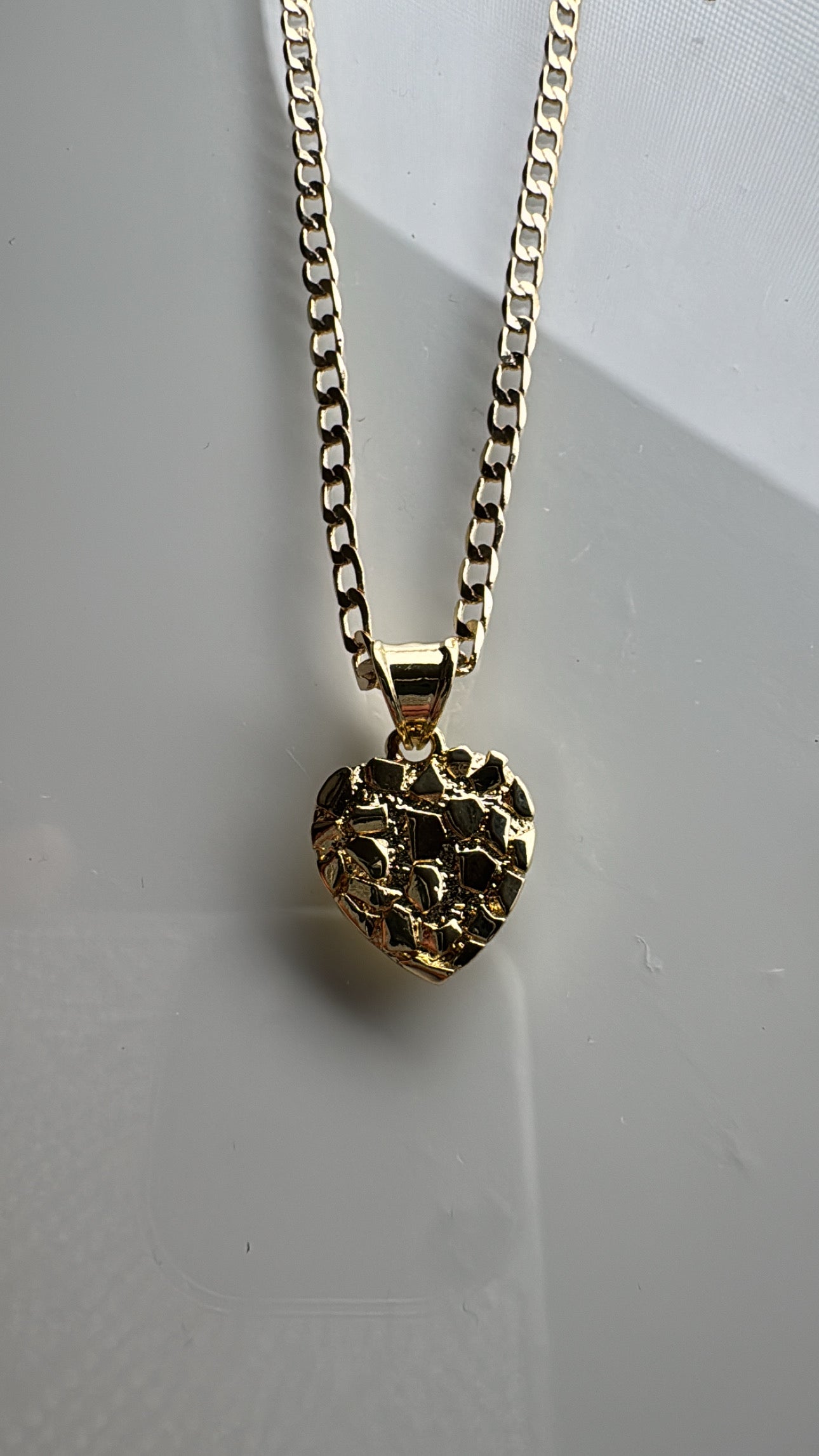 Heart nugget necklace