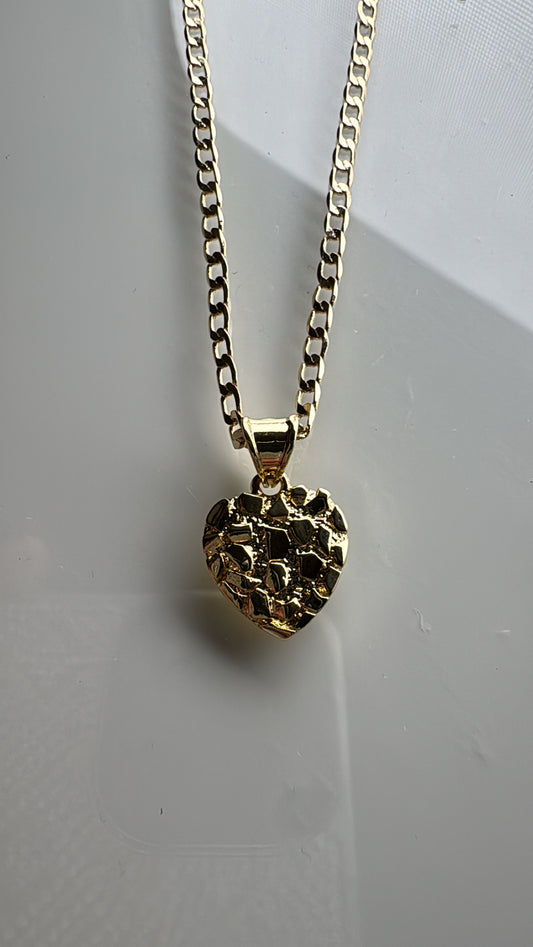 Heart nugget necklace