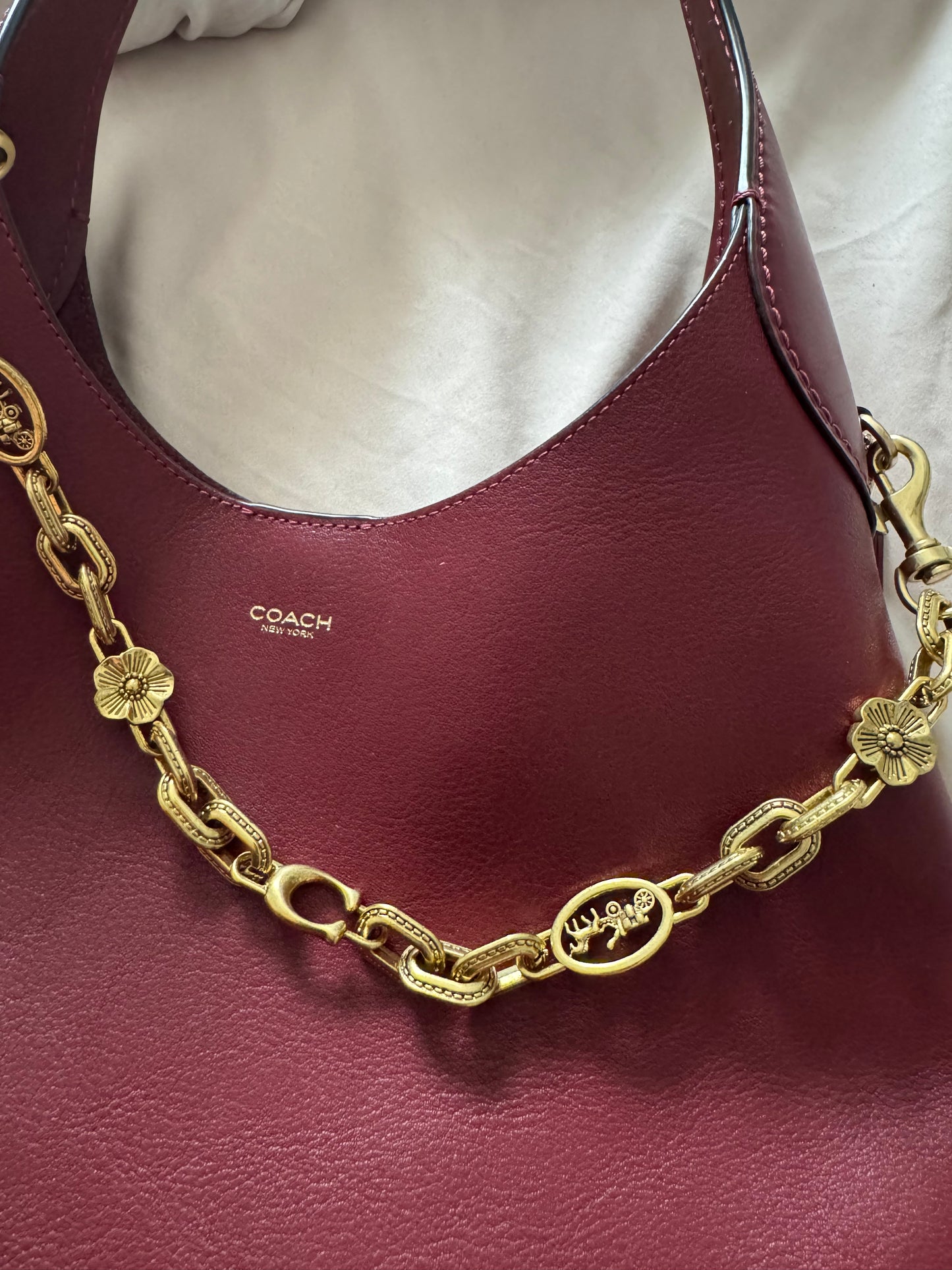 Gold bag charm
